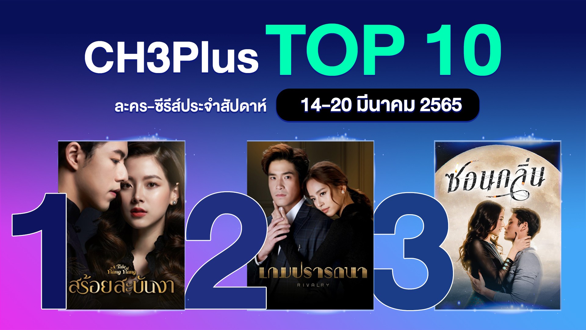 3Plus Top 10 ประจำวันที่ 14-20 มีนาคม 2022