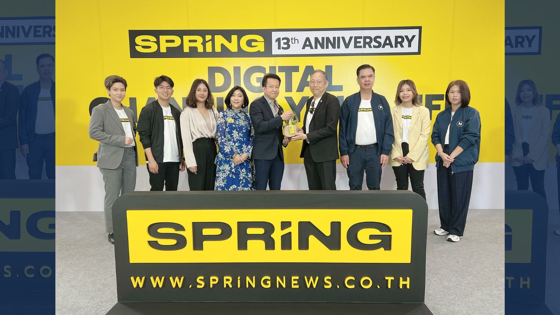 ช่อง 3 ร่วมแสดงความยินดี เนื่องในโอกาสครบรอบ 13 ปี สปริงนิวส์
