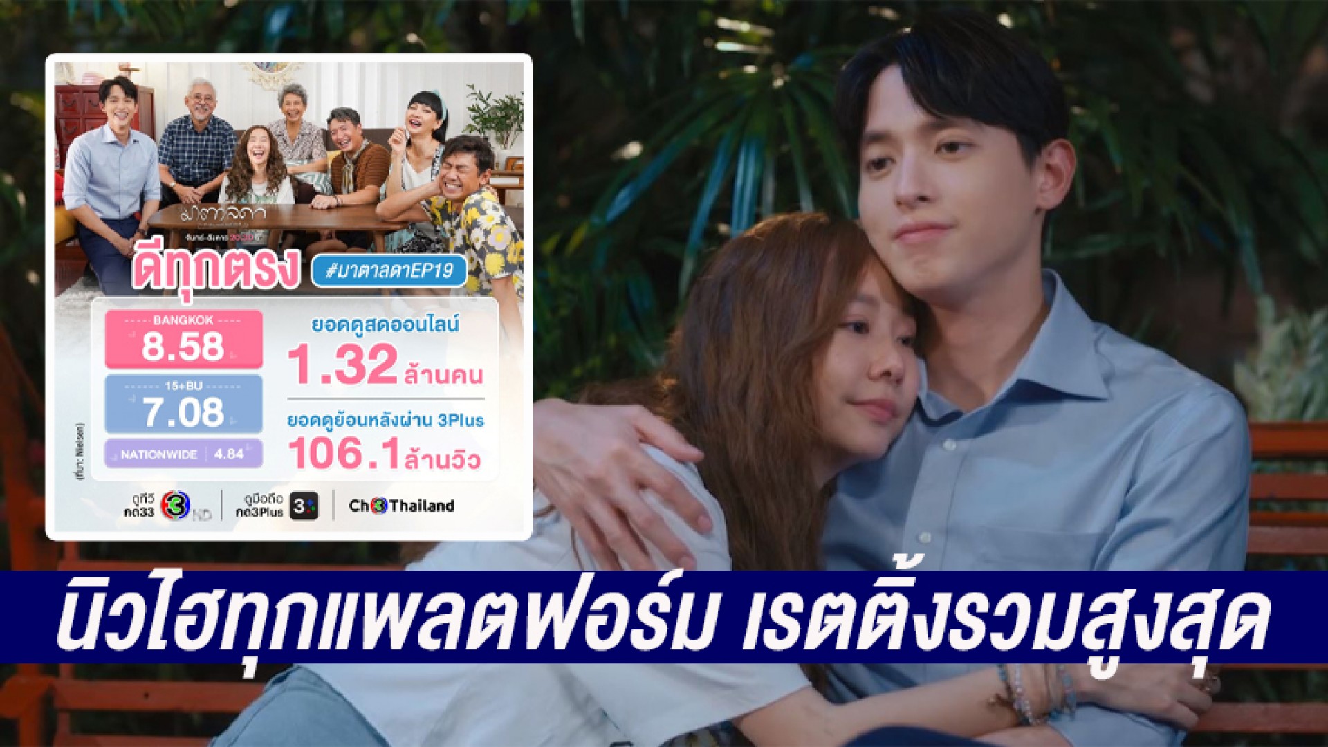 “มาตาลดา” นิวไฮทุกแพลตฟอร์ม เรตติ้งรวมสูงสุด 4.84! ลุ้น 2 ตอนสุดท้าย เคลียร์ใจทุกปม