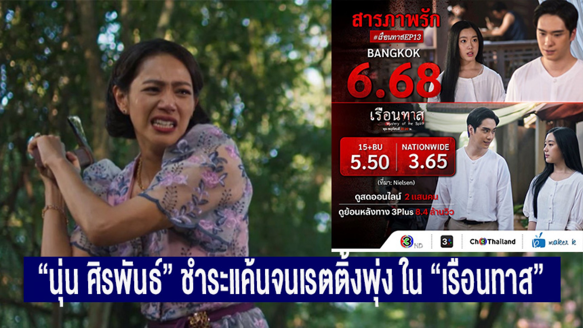 “นุ่น ศิรพันธ์” ชำระแค้นอีกหนึ่งราย ใน “เรือนทาส” คนดูอินจัดด่า “กิก ดนัย” เลวถึงใจจนเรตติ้งพุ่ง