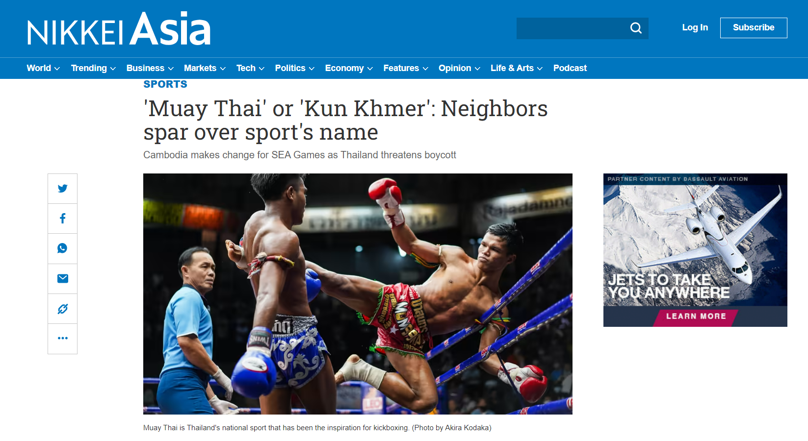 Muay Thai' or 'Kun Khmer': Neighbors spar over sport's name
