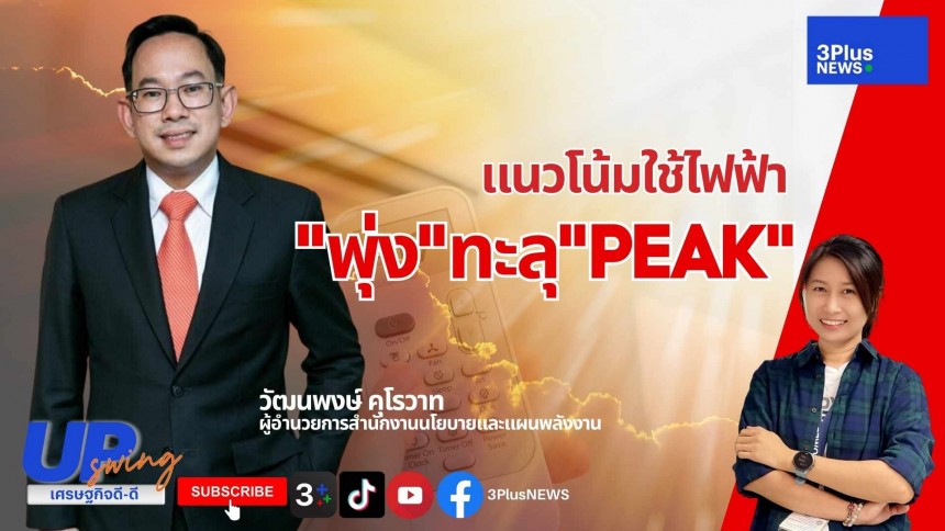 Upswing เศรษฐกิจดี ดี แนวโน้มใช้ไฟฟ้าพุ่ง ทะลุ Peak